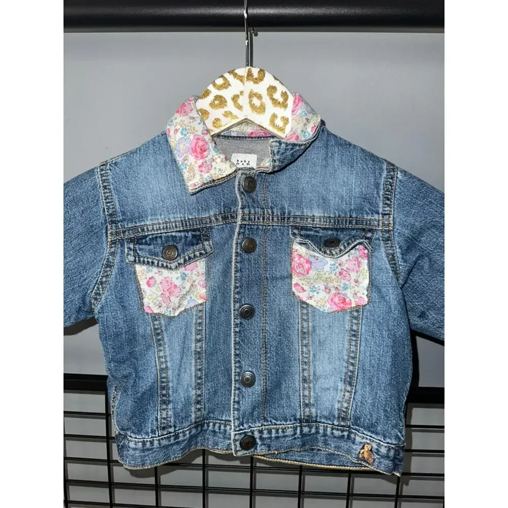 Baby Gap Floral Denim Jacket | Size 12-18 Months